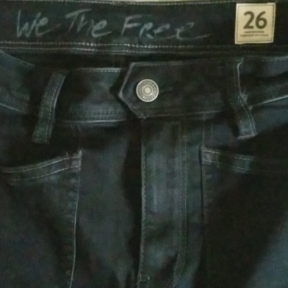 💙HP💙 Free People Ivy Seal Blue Mid-Rise Skinny Jeans 26 - Picture 16 of 16